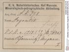 Etiketten zu Akanthit (Argentit) (NHMW-MIN-Ak378)